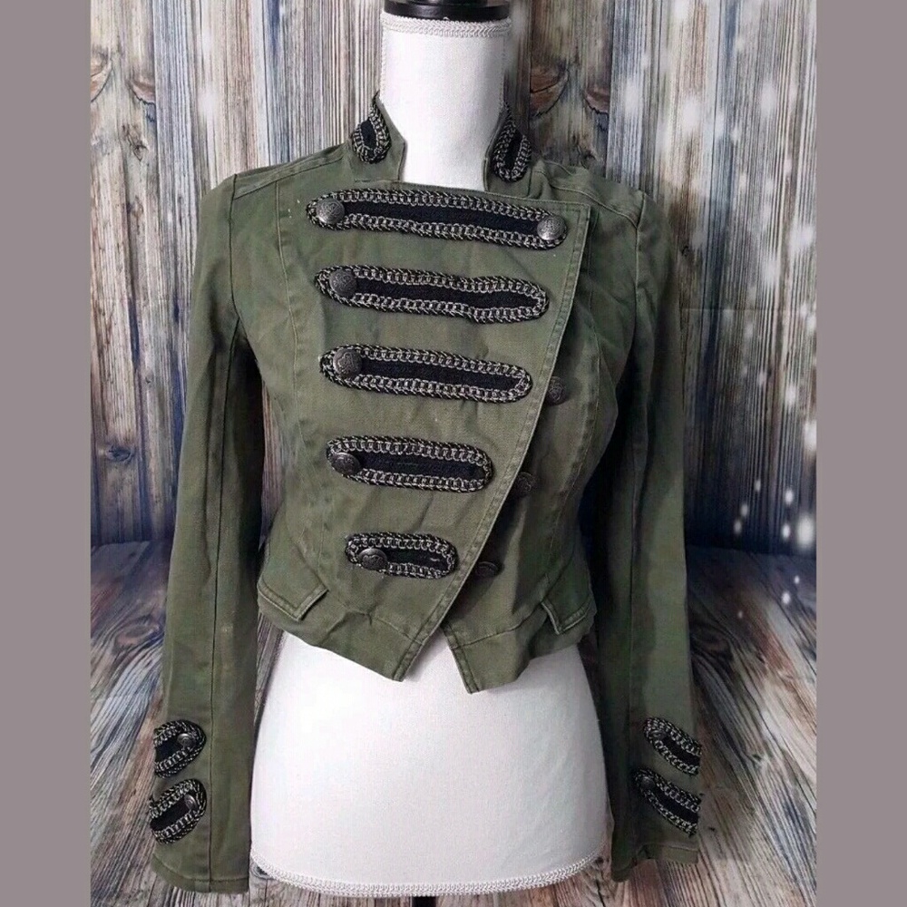 Free People Keep Us Together Military Jacket SZ 0